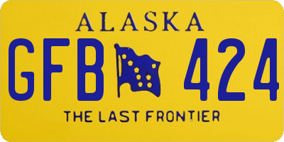 AK license plate GFB424