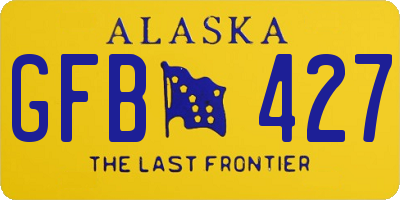 AK license plate GFB427