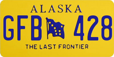 AK license plate GFB428