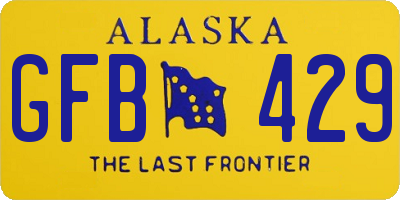 AK license plate GFB429