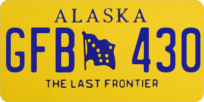 AK license plate GFB430