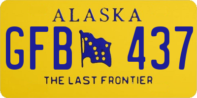 AK license plate GFB437