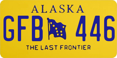 AK license plate GFB446