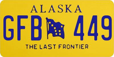 AK license plate GFB449