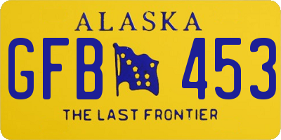 AK license plate GFB453