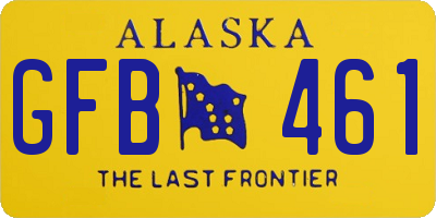 AK license plate GFB461