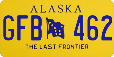 AK license plate GFB462