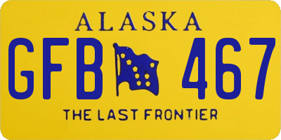 AK license plate GFB467