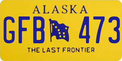 AK license plate GFB473