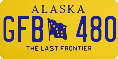 AK license plate GFB480