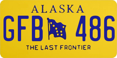 AK license plate GFB486