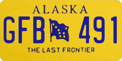 AK license plate GFB491