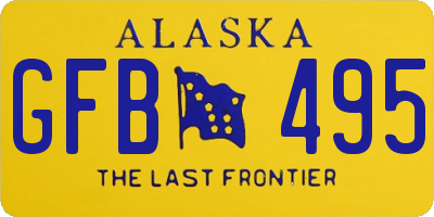 AK license plate GFB495