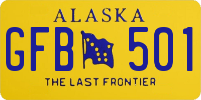 AK license plate GFB501