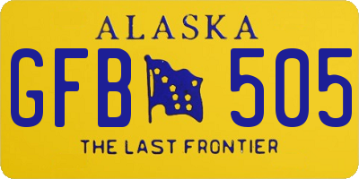 AK license plate GFB505
