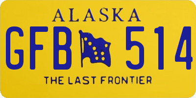 AK license plate GFB514