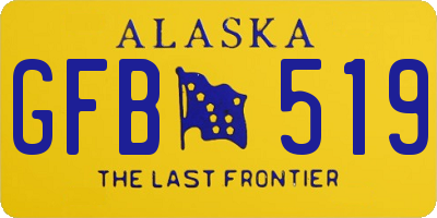 AK license plate GFB519