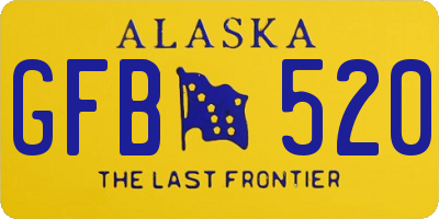 AK license plate GFB520