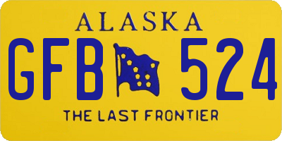 AK license plate GFB524