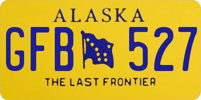 AK license plate GFB527