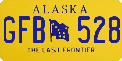 AK license plate GFB528