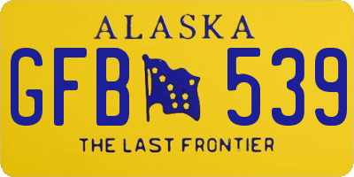 AK license plate GFB539