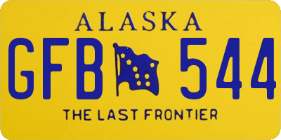 AK license plate GFB544