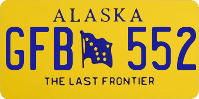 AK license plate GFB552