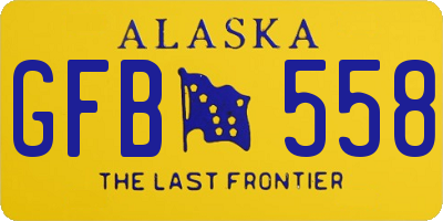 AK license plate GFB558