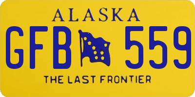 AK license plate GFB559