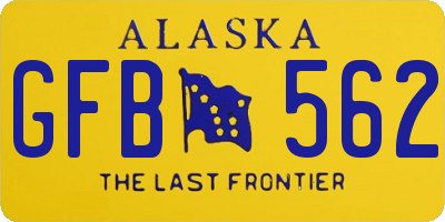 AK license plate GFB562
