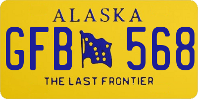 AK license plate GFB568