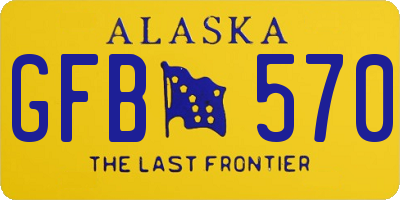 AK license plate GFB570