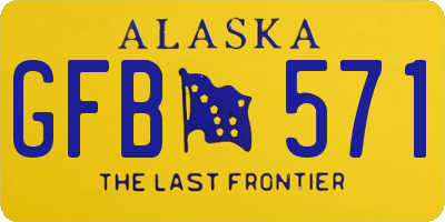 AK license plate GFB571