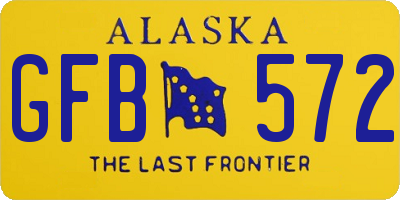 AK license plate GFB572