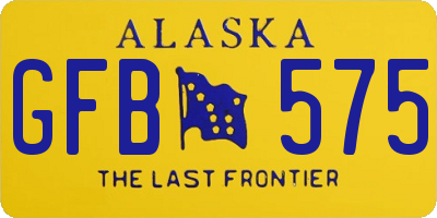AK license plate GFB575