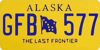 AK license plate GFB577