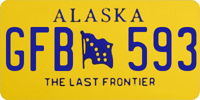 AK license plate GFB593