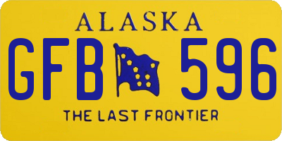 AK license plate GFB596