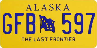 AK license plate GFB597