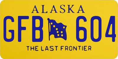 AK license plate GFB604