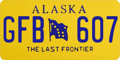 AK license plate GFB607