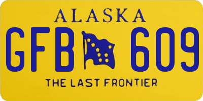 AK license plate GFB609