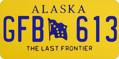 AK license plate GFB613