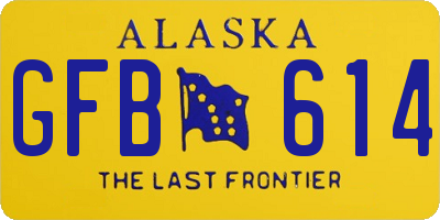 AK license plate GFB614