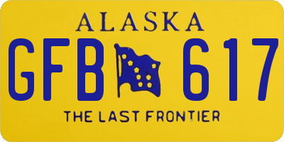 AK license plate GFB617