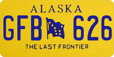 AK license plate GFB626