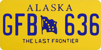AK license plate GFB636