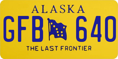 AK license plate GFB640