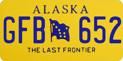 AK license plate GFB652